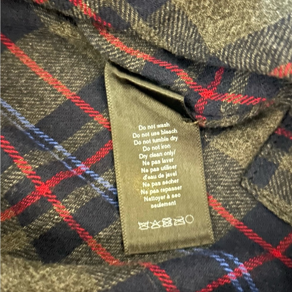 Rag & Bone Felicity Felicia Plaid Tie Waist Viscose Wool Shirt - Picture 7 of 9